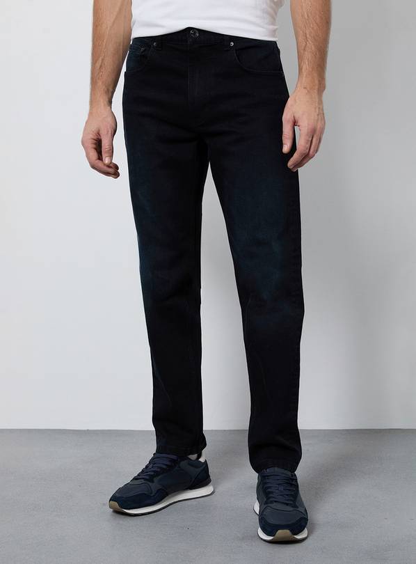 BURTON Blue Black Dark Wash Stretch Slim Fit Jean 30R